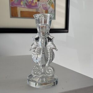 Waterford Crystal Seahorse  6” Candle Holder